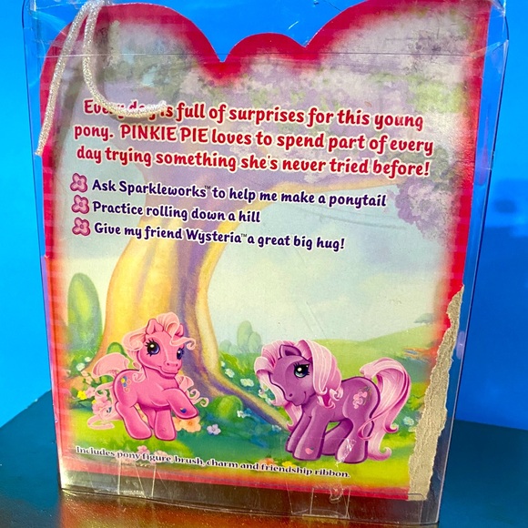 MY LITTLE PONY G3 VTG 2003 GLITTER CELEBRATION WAVE 1 PINKIE PIE w/CHARM & BRUSH - Picture 13 of 16